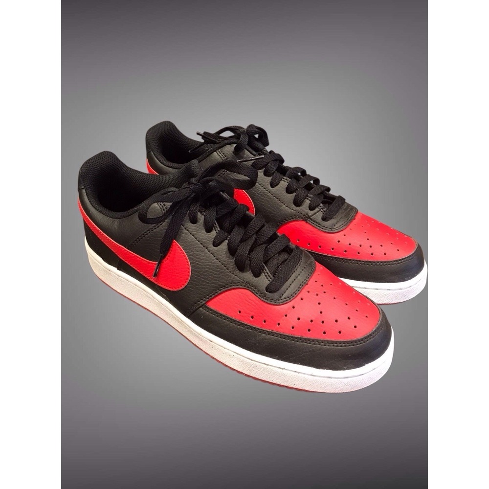 Nike Court Vision Next Nature Low Red and Black Sz 10 EUC